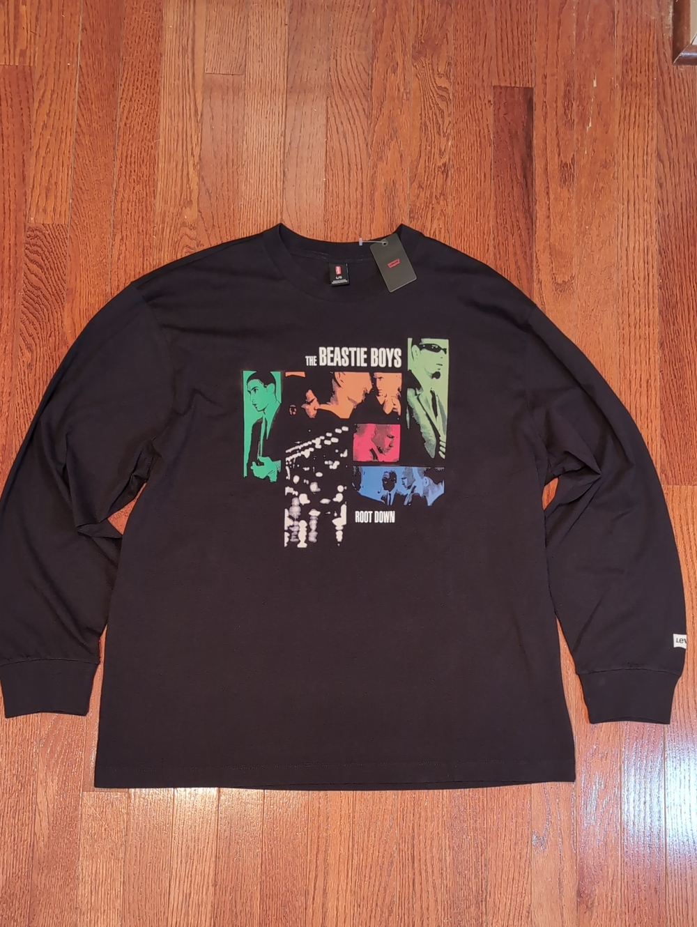 Levi's Beastie Boys Root Down Long Sleeve Shirt Size Large Black New with Tags